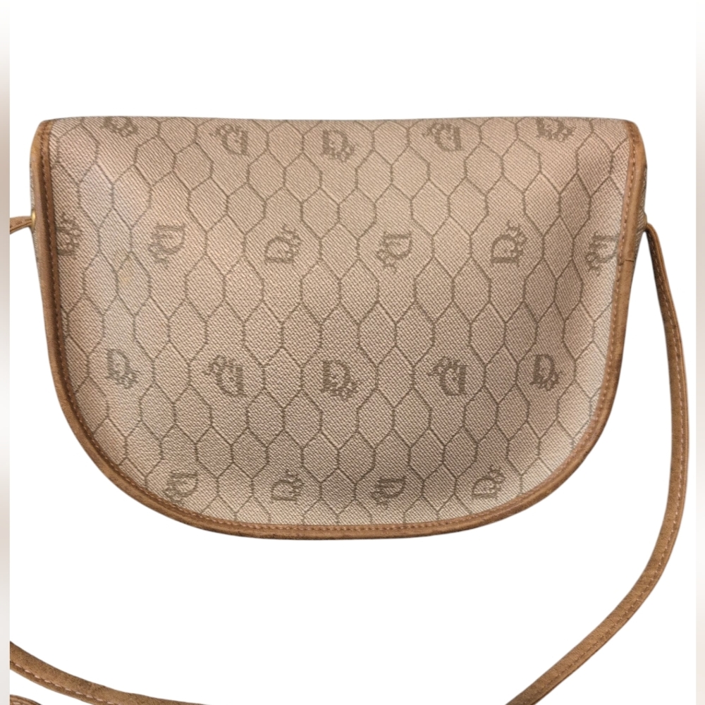 Christian Dior Beige Crossbody Bag Stylish Clean Long Strap Italy - Picture 9 of 14